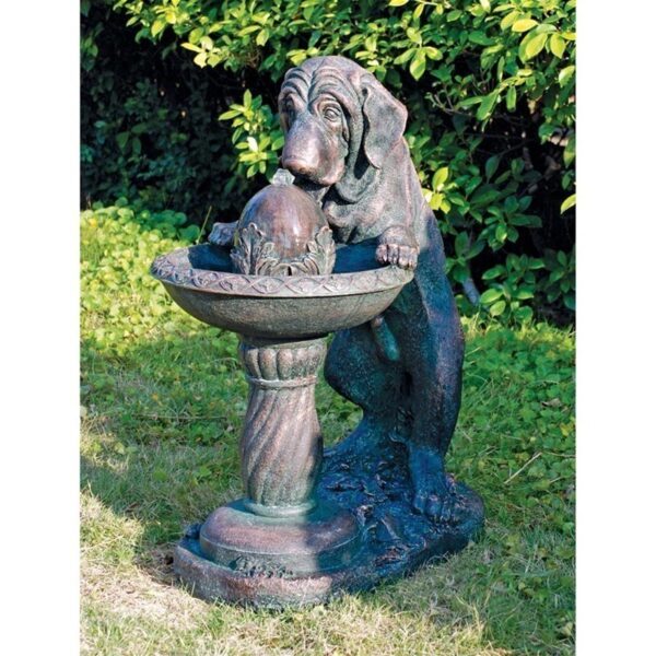 Design Toscano SS10795 21 1/2 Inch Dogs Refreshing Drink Fountain