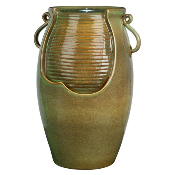 Design Toscano SS11344 15 1/2 Inch Ceramic Rippling Jar Fountain