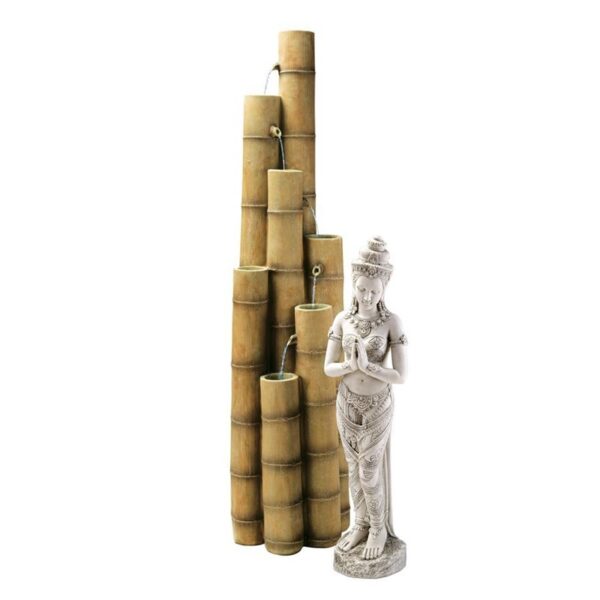 Design Toscano SS8416 14 1/2 Inch Island Oasis Bamboo Cascading Fountain