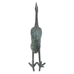 Design Toscano SU2005 7 Inch Crane Straight Neck, Small - Bronze