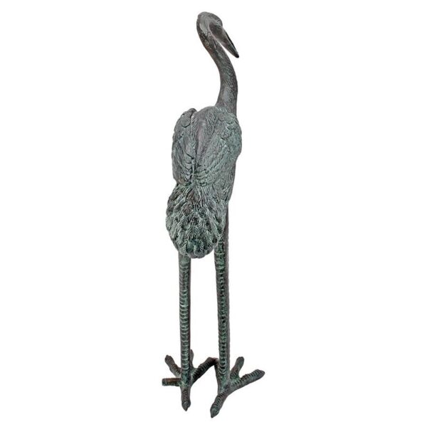 Design Toscano SU2010 7 Inch Bronze Crane Curved Neck Small