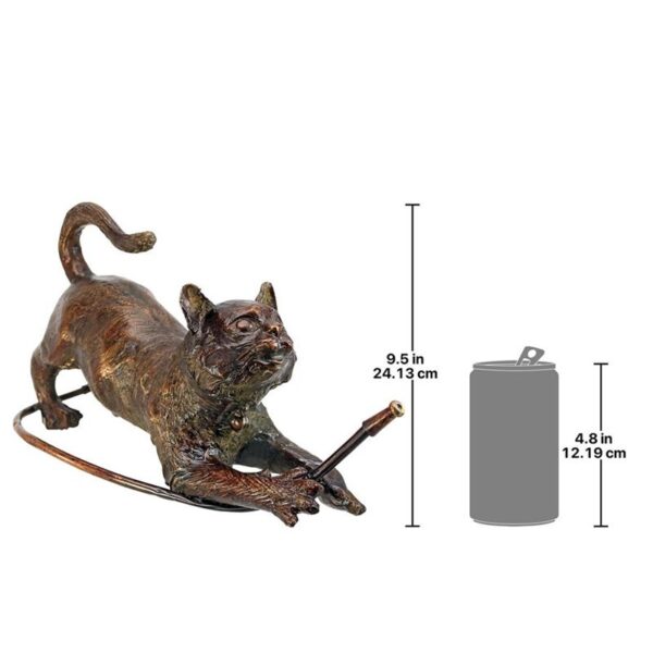 Design Toscano SU310 7 1/2 Inch Cat with Hose - Bronze