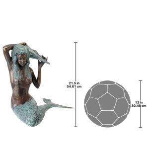 Design Toscano SU4015 21 Inch Medium Isle of Capri Bronze Mermaid