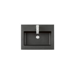 James Martin SWB-S23.6-CHB 23.6 Inch Single Sink Top in Charcoal Black