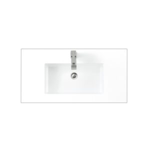 James Martin SWB-S35.4-GW 35.4 Inch Single Sink Top in Glossy White