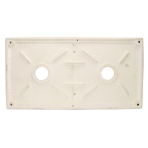 Nantucket Sinks T-FCFS36-DBL 36 Inch Double Bowl White Farmhouse Fireclay Kitchen Sink with Grids and Drains