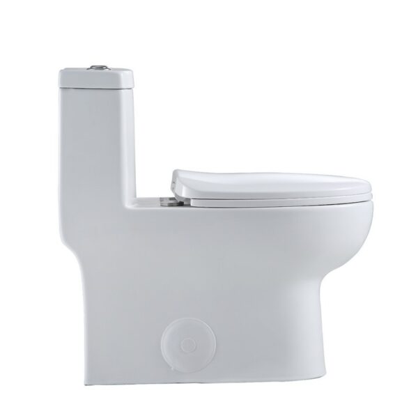 Altair T276 Venezia Dual Flush Elongated One-Piece Toilet with Seat - White