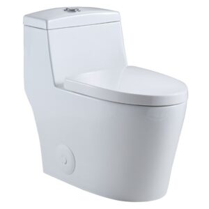 Altair T280 Savona Dual Flush Elongated One-Piece Toilet with Seat - White