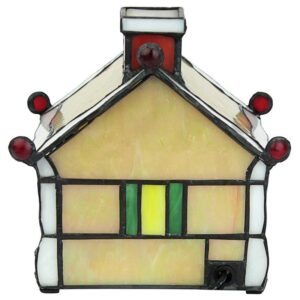 Design Toscano TF10048 5 Inch Gingerbread House Stained Glass Lamp