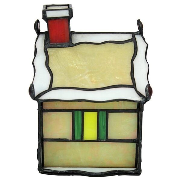 Design Toscano TF10048 5 Inch Gingerbread House Stained Glass Lamp