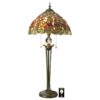 Design Toscano TF85001 16 Inch Croton Leaves Stained Glass Table Lamp