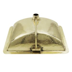 Nantucket Sinks TRB-1914-OF 21 Inch Hand Hammered Brass Rectangle Undermount Bathroom Sink with Overflow