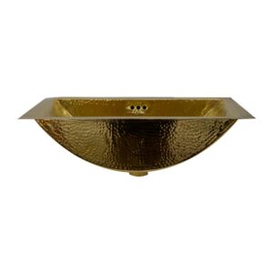 Nantucket Sinks TRB2416-OF Brightwork Home 23-1/2 x 15-1/2 Inch Rectangle Undermount Bathroom Sink with Overflow