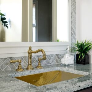 Nantucket Sinks TRB2416-OF Brightwork Home 23-1/2 x 15-1/2 Inch Rectangle Undermount Bathroom Sink with Overflow