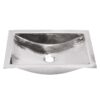 Nantucket Sinks TRS Brightworks Home 19.8 Inch Hand Hammered Rectangle Undermount Bathroom Sink in Stainless Steel