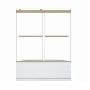 Altair TS80160-BP Marcelo 60 x 58 Inch By Pass Frameless Tub Door with Clear Glass