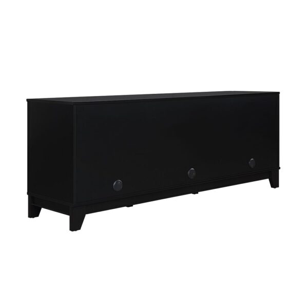 Manhattan Comfort Sheridan 62.99 Modern Cane TV Stand in Black