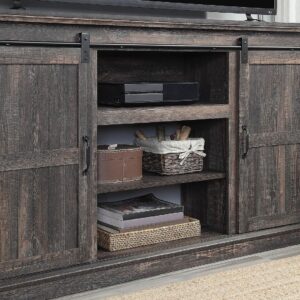 Manhattan Comfort Myrtle 60" TV Stand with 2 Sliding Doors in Heavy Brown