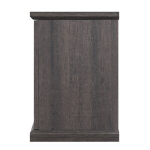 Manhattan Comfort Franklin 60" TV Stand with 2 Doors and Open Shelves in Heavy Brown