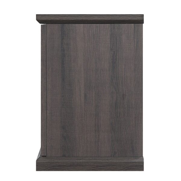 Manhattan Comfort Franklin 60" TV Stand with 2 Doors and Open Shelves in Heavy Brown