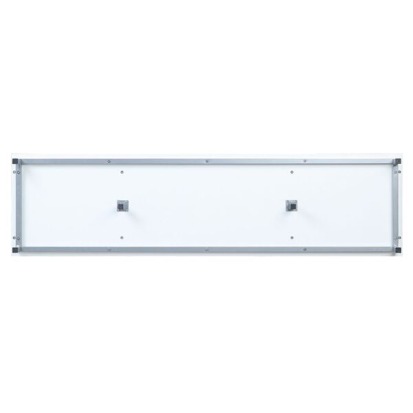 Manhattan Comfort Brighton 60" TV Stand with Glass Shelves and Media Wire Management in White