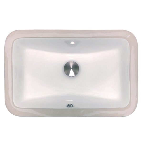 Nantucket Sinks UM-159-W 18 x 12 Inch Undermount Ceramic Sink in White