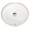 Nantucket Sinks UM-16CW Great Point 19 Inch Undermount Oval Sink in White