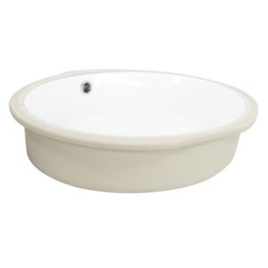 Nantucket Sinks UM-16CW Great Point 19 Inch Undermount Oval Sink in White