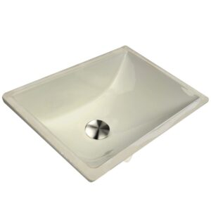 Nantucket Sinks UM-1611-B Great Point Rectangle Ceramic Undermount Bathroom Sink - Bisque