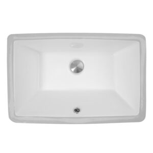 Nantucket Sinks UM-19x11 Great Point Collection 19 x 11 Inch Rectangle Undermount Ceramic Sink