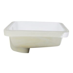 Nantucket Sinks UM-2112-W 23-1/2 Inch Rectangular Undermount Ceramic Vanity Sink in White