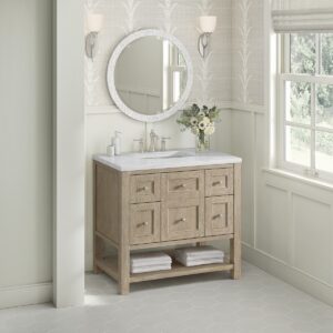 James Martin VM 330-V36 Breckenridge 36 Inch Free-Standing Single Sink Bathroom Vanity with 3 CM Top