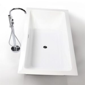 Legion Furniture WE6817 67 Inch White Acrylic Tub, No Faucet