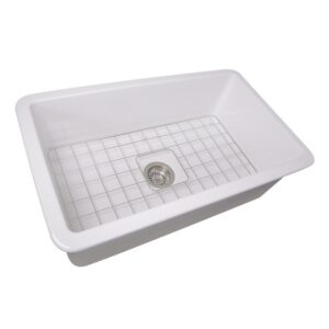 Nantucket Sinks Wellfleet-3218W Cape 32-Inch Dualmount Fireclay Kitchen Sink