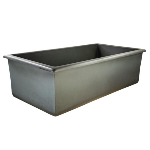 Nantucket Sinks Wellfleet-3419Concrete Cape 34 1/4 Inch Single Bowl Fireclay Undermount or Topmount Kitchen Sink in Concrete