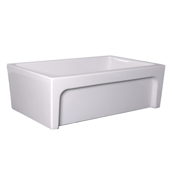 Nantucket Sinks WH3018FCL Cape Collection 29.5 Inch Reversible Single Bowl Undermount Fireclay Farmhouse Kitchen Sink