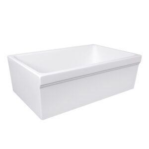 Nantucket Sinks WH3018FCL Cape Collection 29.5 Inch Reversible Single Bowl Undermount Fireclay Farmhouse Kitchen Sink