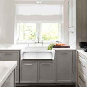 Nantucket Sinks WH3018FCL Cape Collection 29.5 Inch Reversible Single Bowl Undermount Fireclay Farmhouse Kitchen Sink