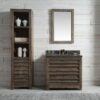 Legion Furniture WH8436 36 Inch Wood Vanity in Brown with Moon Stone Top, No Faucet