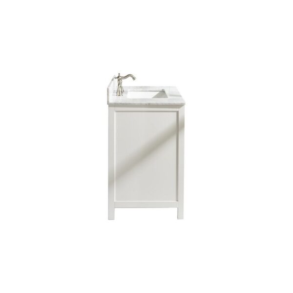 Legion Furniture WLF2130-W 30 Inch White Finish Sink Vanity Cabinet with Carrara White Top