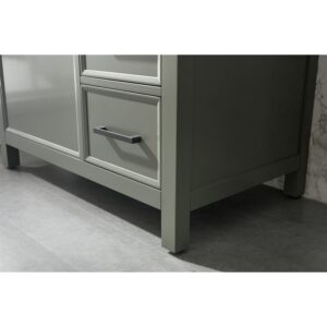 Legion Furniture WLF2136-PG 36 Inch Pewter Green Finish Sink Vanity Cabinet with Blue Lime Stone Top