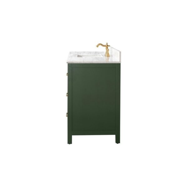 Legion Furniture WLF2160S-VG 60 Inch Vogue Green Finish Single Sink Vanity Cabinet with Carrara White Top