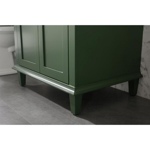 Legion Furniture WLF2230-VG 30 Inch Vogue Green Finish Sink Vanity Cabinet with Carrara White Top