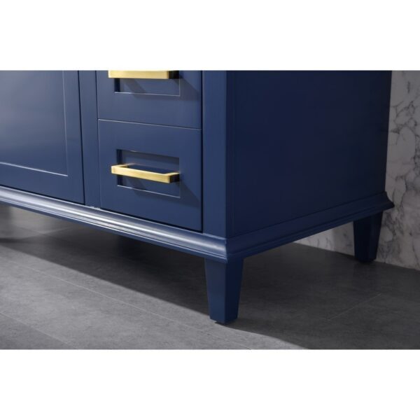 Legion Furniture WLF2236-B 36 Inch Blue Finish Sink Vanity Cabinet with Carrara White Top