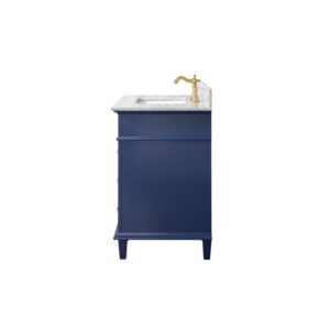 Legion Furniture WLF2236-B 36 Inch Blue Finish Sink Vanity Cabinet with Carrara White Top