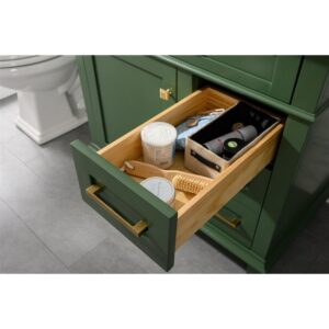 Legion Furniture WLF2236-VG 36 Inch Vogue Green Finish Sink Vanity Cabinet with Carrara White Top