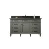 Legion Furniture WLF2260S-PG 60 Inch Pewter Green Finish Single Sink Vanity Cabinet with Blue Lime Stone Top