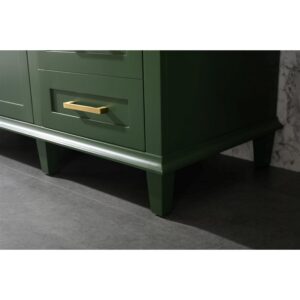 Legion Furniture WLF2260S-VG 60 Inch Vogue Green Finish Single Sink Vanity Cabinet with Carrara White Top