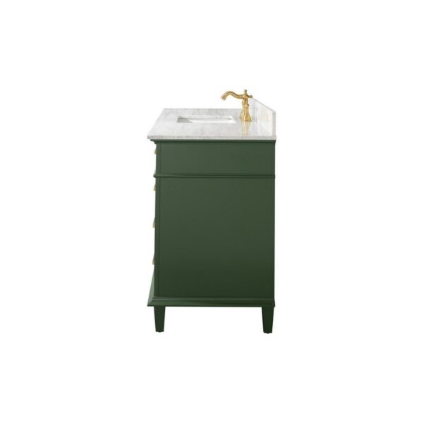 Legion Furniture WLF2260S-VG 60 Inch Vogue Green Finish Single Sink Vanity Cabinet with Carrara White Top