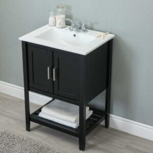 Legion Furniture WLF6020-E 24 Inch Vanity in Espresso, No Faucet